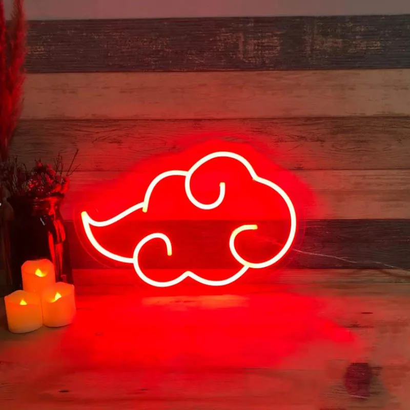 LED Custom Akatsuki Cloud Neon Sign Handmade Wall Font Fashion for Wedding Party Gift Girls Room Decors High Quality Acrylic