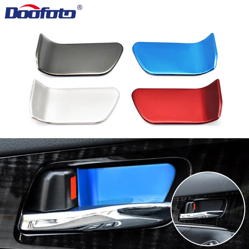 Doofoto 2x Car Styling Wrist of Door Handle Protective Sticker Cover For Toyota Crown 2014-2017 Alphard Vellfire 30 Accessories