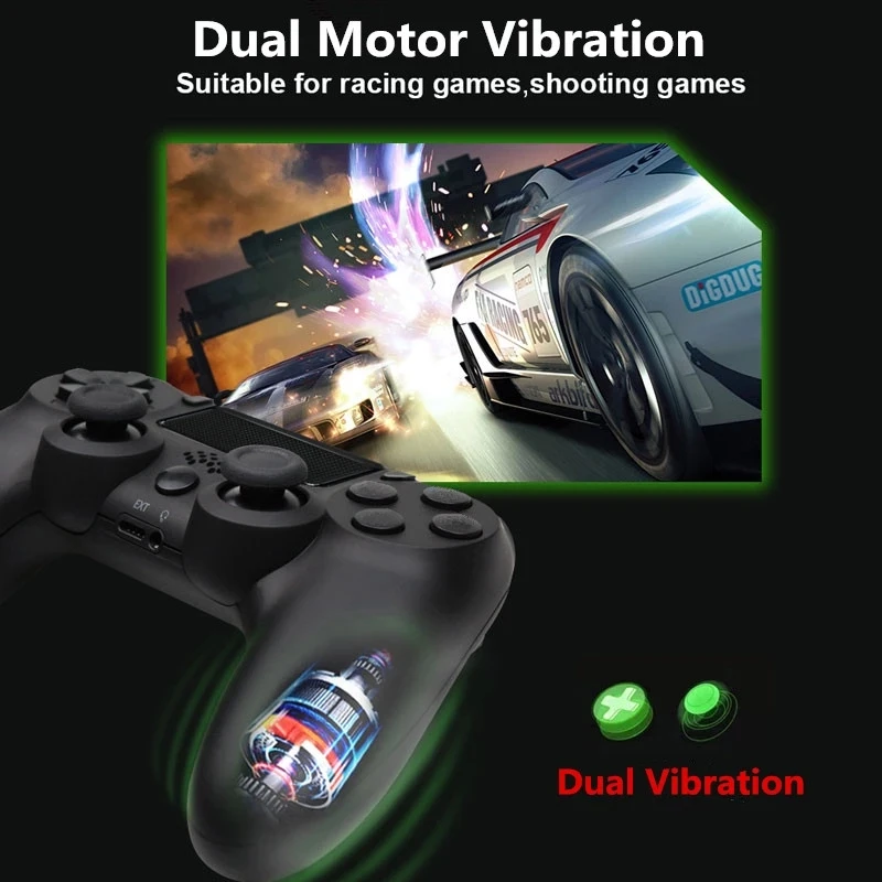 وحدة تحكم لاسلكية متوافقة مع البلوتوث لوحدة التحكم PS4/Pro/Slim/PS3/PC Gamepad Android Phone Joystick Control مع 6-Axis