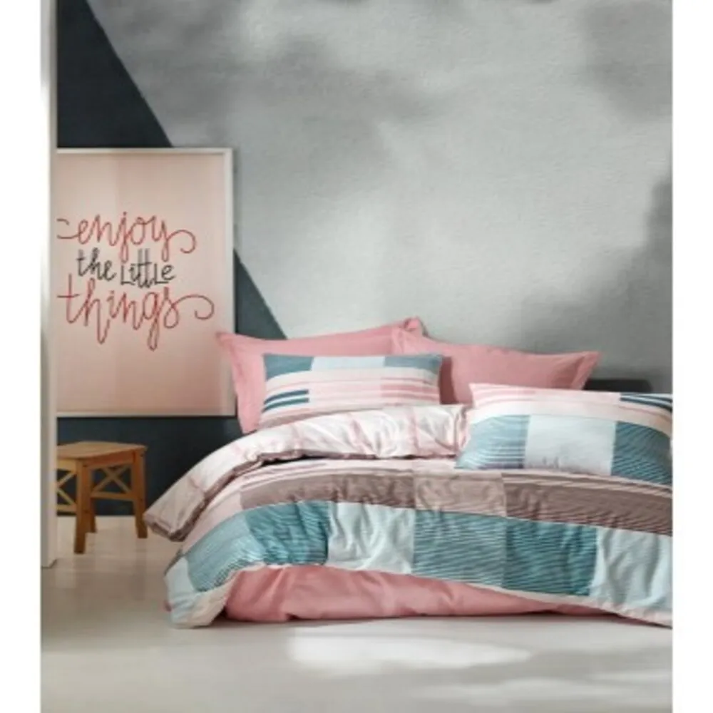 Cotton Box Ranforce Eva Duvet Cover Set - 100% Cotton Duvet cover: 160x220 Bed sheet: 160x240cm