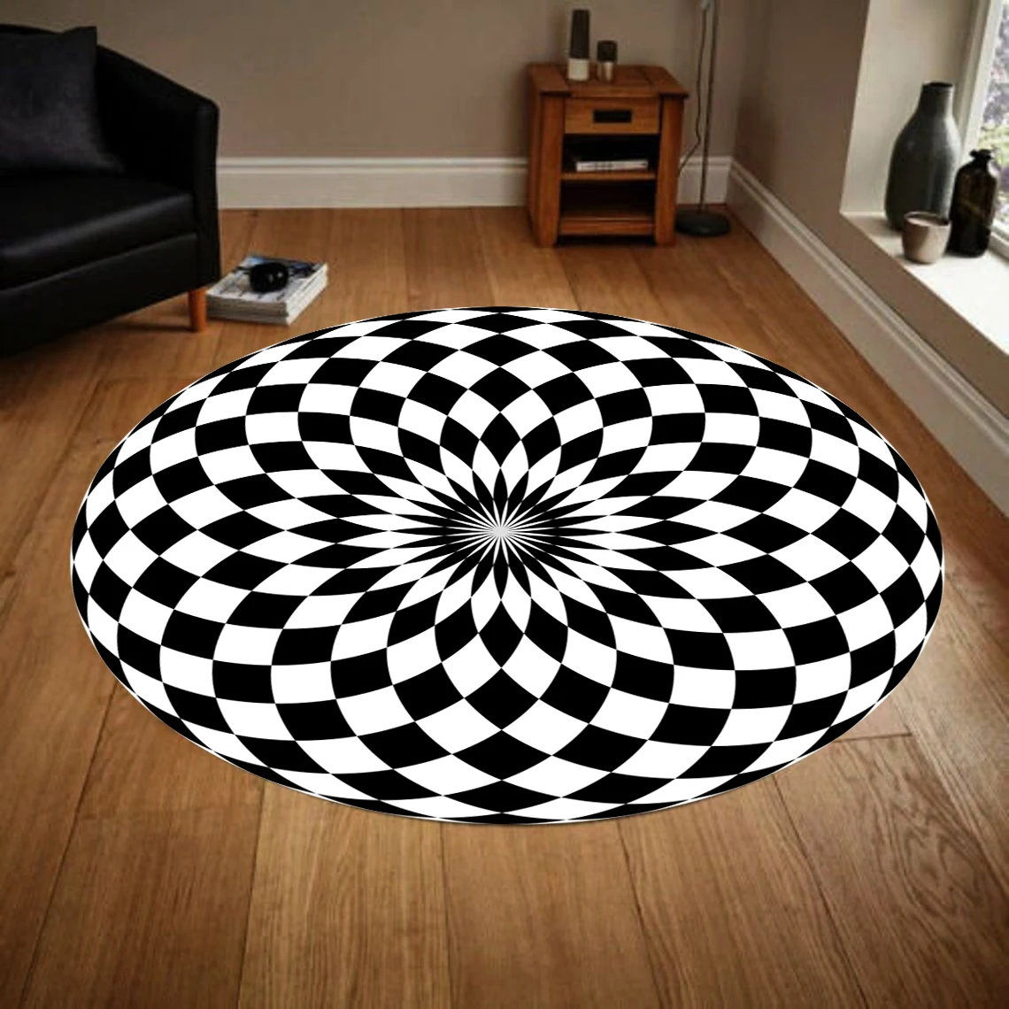 Checker boardRug,Boys Room Rug, Round Rug,Round Carpet,Pattern Round,Popular Rug,Themed Rug,Home Decor,Gift For Him,Gift For Her