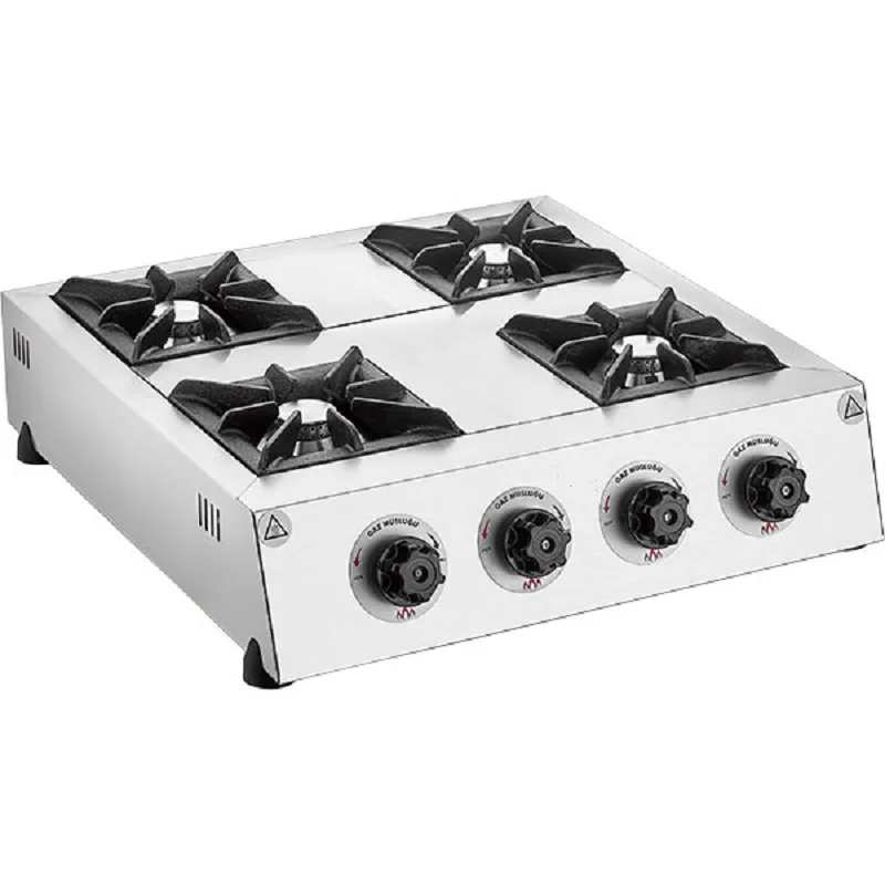 Commercial Kitchen GAS RANGETOP STOVE 4 Burner Cast Iron Cooktop Countertop Hot Plate Range Cooker CE Certified.