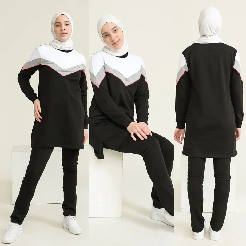 tracksuit winter season big size muslim fashion arabia Dubai fashion trends 100% made in turkey abayas hijab clothing muslim