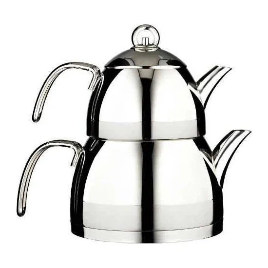 GREAT Emsan Aragon Stainless Steel Teapot Set  Coffee Cups FREE SHIPPING