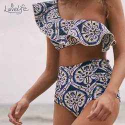 Frauen Sommer Strand solide Push-up Mikro Badeanzug Vintage Mode separate geraffte bedruckte Bikini-BH Blumen 2024 neu sexy