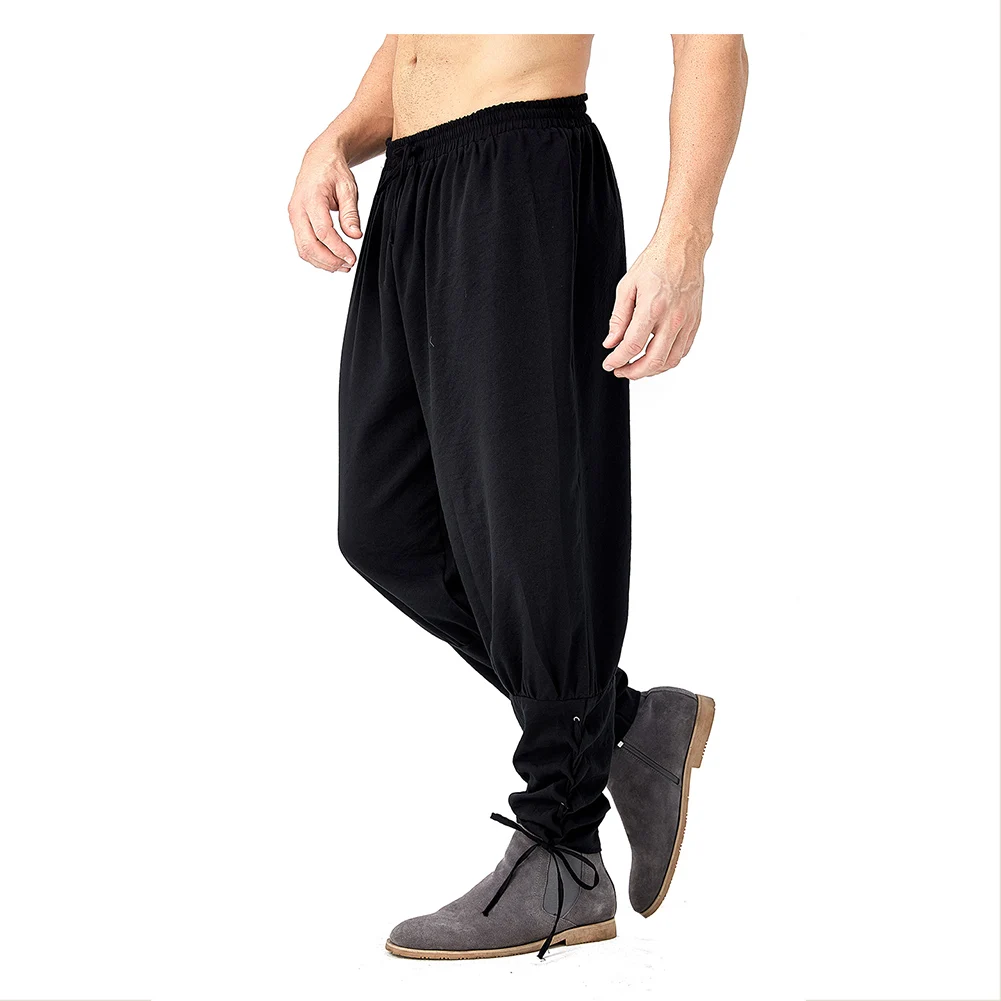 Pirate Knight Cosplay Harem Pants Adult Men Retro Joggers Casual Trousers  Halloween Carnival Party Suit