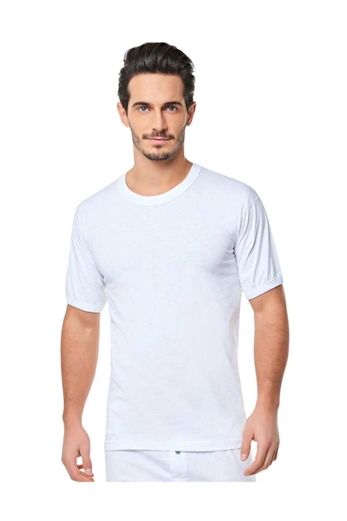 100% algodão 4 pçs masculina manga curta gola zero camiseta para homem natural macio e durável tecido textura absorve suor