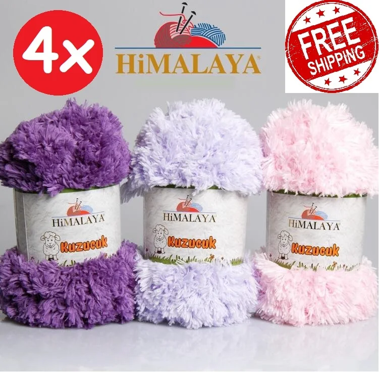 

Himalaya Kuzucuk Yarn 4 LOT/BALLS Free Shipping Hand Knitting Feather Crochet 200g Eyelash Fluffy Fur Mink Merino Wool Amigurumi