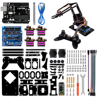 LAFVIN 4DOF Acrylic Toys Robot Mechanical Arm Claw Kit for Arduino for UNO SET R3 DIY Electronic  Kit with Tutorial