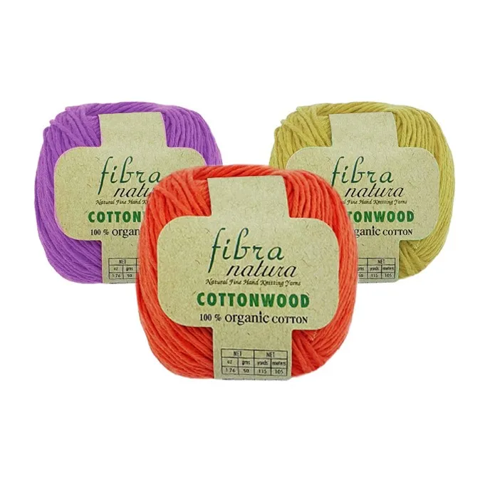 Fibra Natura Cottonwood %100 Organic Cotton Yarn 5 LOT/BALLS Knitting Crochet 50g Wool Animal Amigurumi Baby Toy Kid Craft Doll