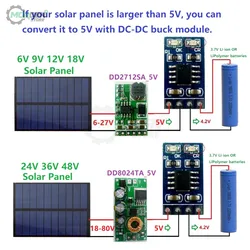 MPPT Solar Charge Controller 1A 4.2V 3.7V 18650 LiPo Li-ion Lithium Battery Charger Module SD05CRMA Solar Panel Battery Charging