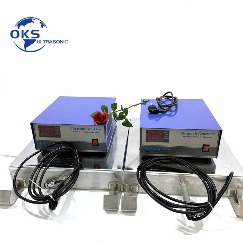 High Vibration 3000w Power 40k Ultrasonic Submersible Transducer Box And Generator For Rubber Cleaning