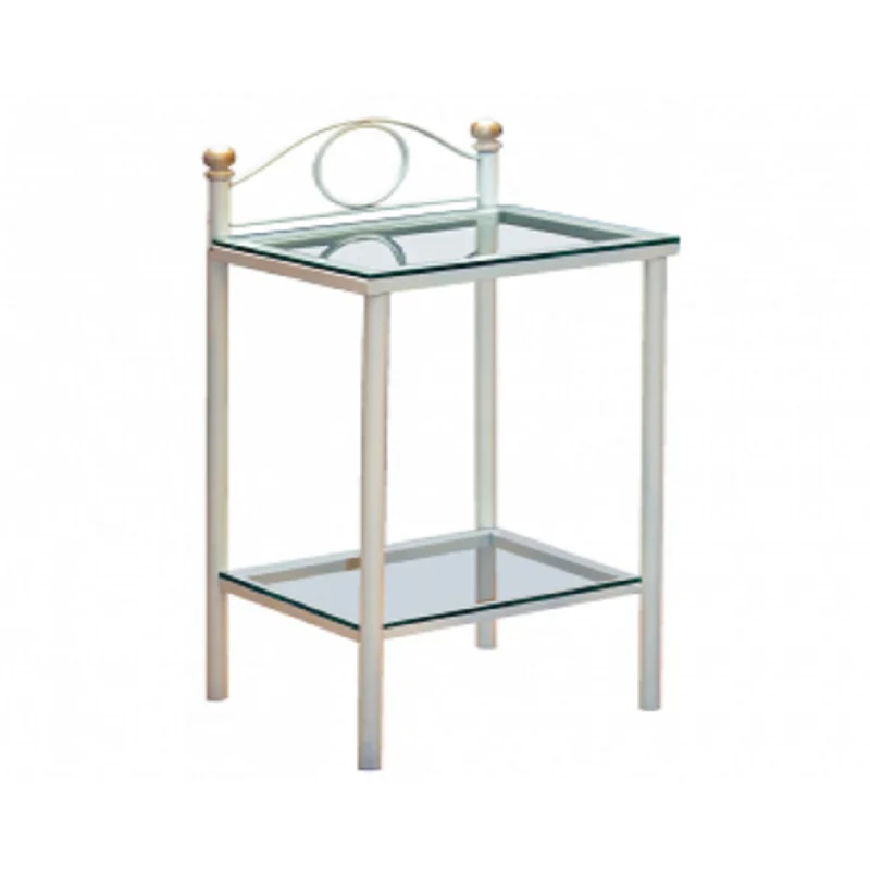 Toledo traditional bedside table (no drawers only glass)