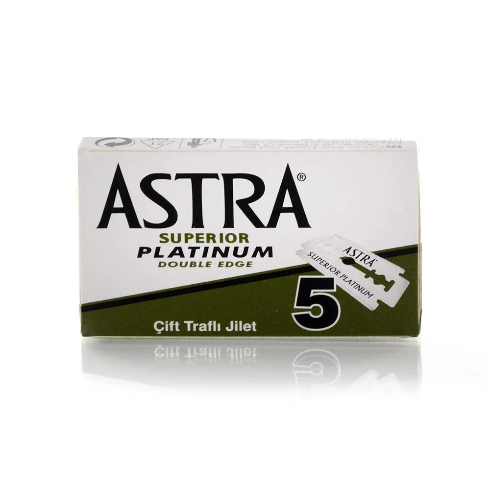 Astra-cuchillas de afeitar de doble filo Platinum, de seguridad Superior cuchilla de afeitar, de acero inoxidable, de alta calidad