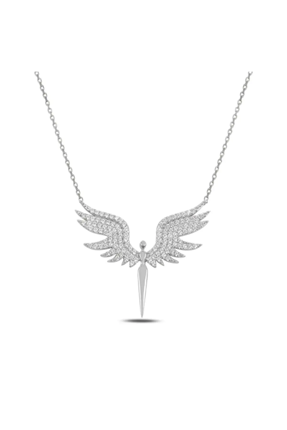 925 sterling Silver Women 'S Angel Pattern Rose Plated Italian Necklace Elegant Design Welcome Quality Wink Attractive 2021 Trend Fashion Style new Jewelry 9