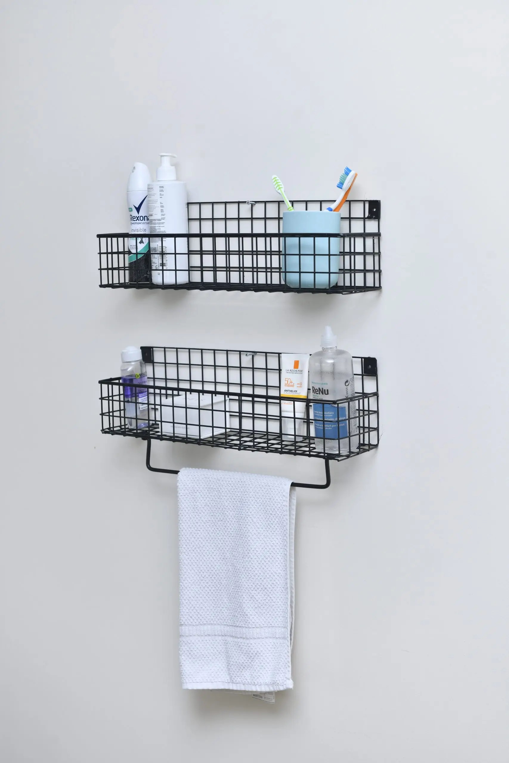 Metall Küche Bad Wand Handtuch Halter Rack 2'li Set Handtuch Rack Wand Montiert Handtuch Rack Bad Schwarz Handtuch Halter WD239