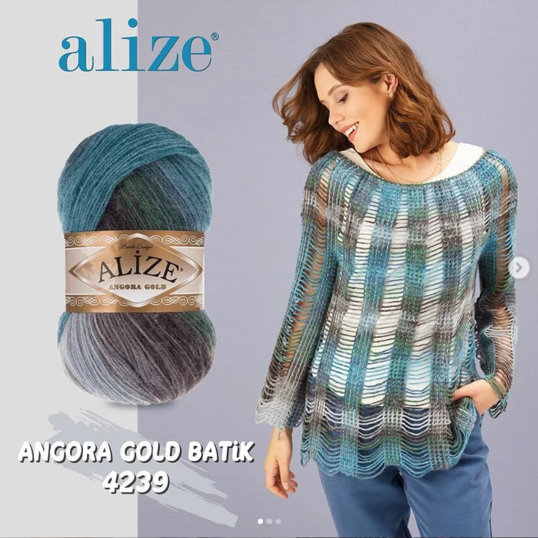 Alize Angora Gold Batik wełna przędza akrylowa Knitting Crochet wielobarwne nici DIY dziecko dzianiny szalik koc ponczo