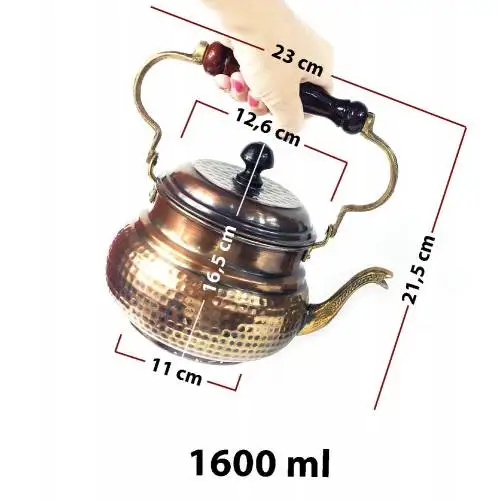 Traditional Handmade Coffee and Tea Teapot Anatole Italian Antique Copper Teapot teapot broach blooming tea tea gift blooming tea portable tea cup with strainer sake tibetan tea pot чай glass teapot  cup set teapot set