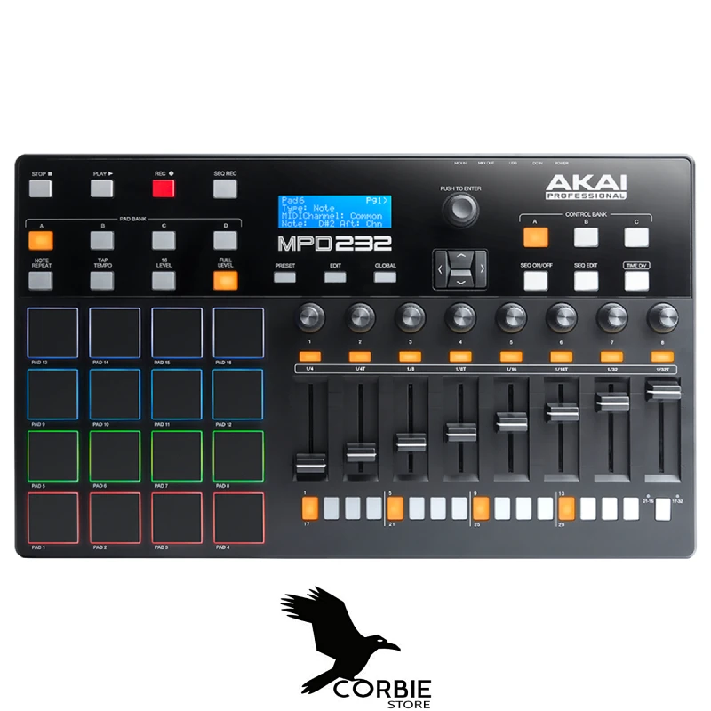 Akai Professionelle MPD232 / USB Pad Sequencer Controller Dj Ausrüstung