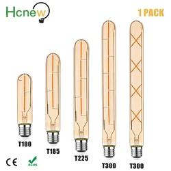 Hcnew-bombillas Retro de filamento LED, T185, T225, T300, Bombilla de tubo Led E27, 2W, 3W, 4W, 6W, 8W, 220V, luz de llama para iluminación de candelabro