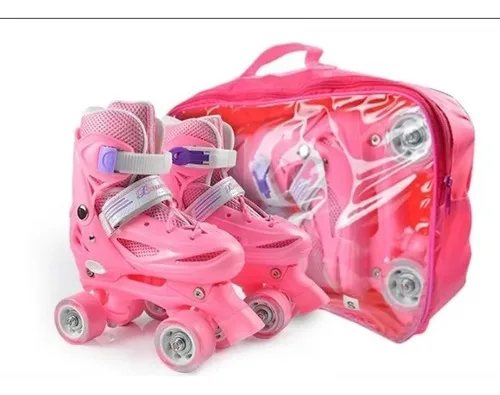 AZMS STORE-Quad Skates Pink Dimmable 28 To 32 And 33 Ao 36 Rods Led QUICK SHIPPING FOR ALL BRAZIL