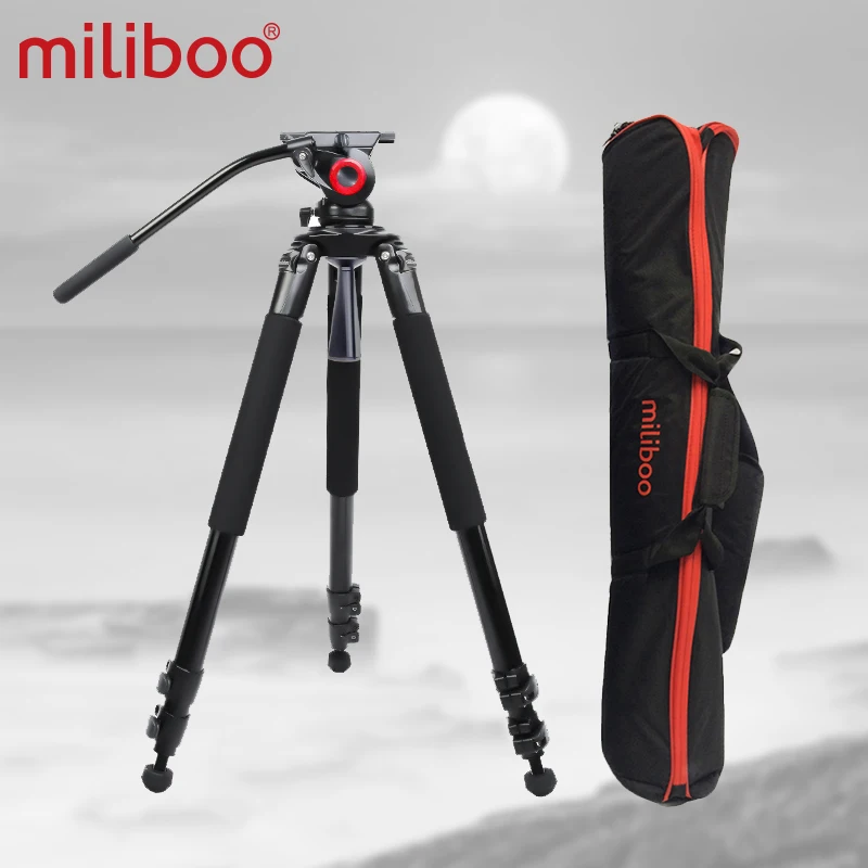 

Miliboo MTT701A портативный алюминиевый штатив для профессиональной видеокамеры/DSLR штатив с гидравлической шаровой головкой