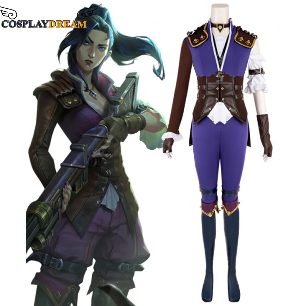 

Cosplaydream Game LOL Arcane Caitlyn Cosplay Costume The Sheriff of Piltover Caitlyn Cosplay Halloween Carnival Party For Women