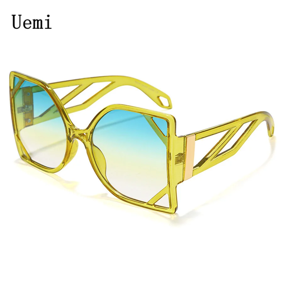 2022 Fashion Female Square Sunglasses For Women Oversized Luxury Shades Brand Design Sun Glasses UV400 Eyewear Wholesale