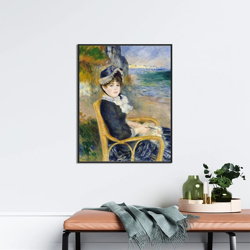 French Impressionist Auguste Renoir Oil Painting On Canvas Poster By the sea Art Prints Gallery Wall Pictures Living Room Decor