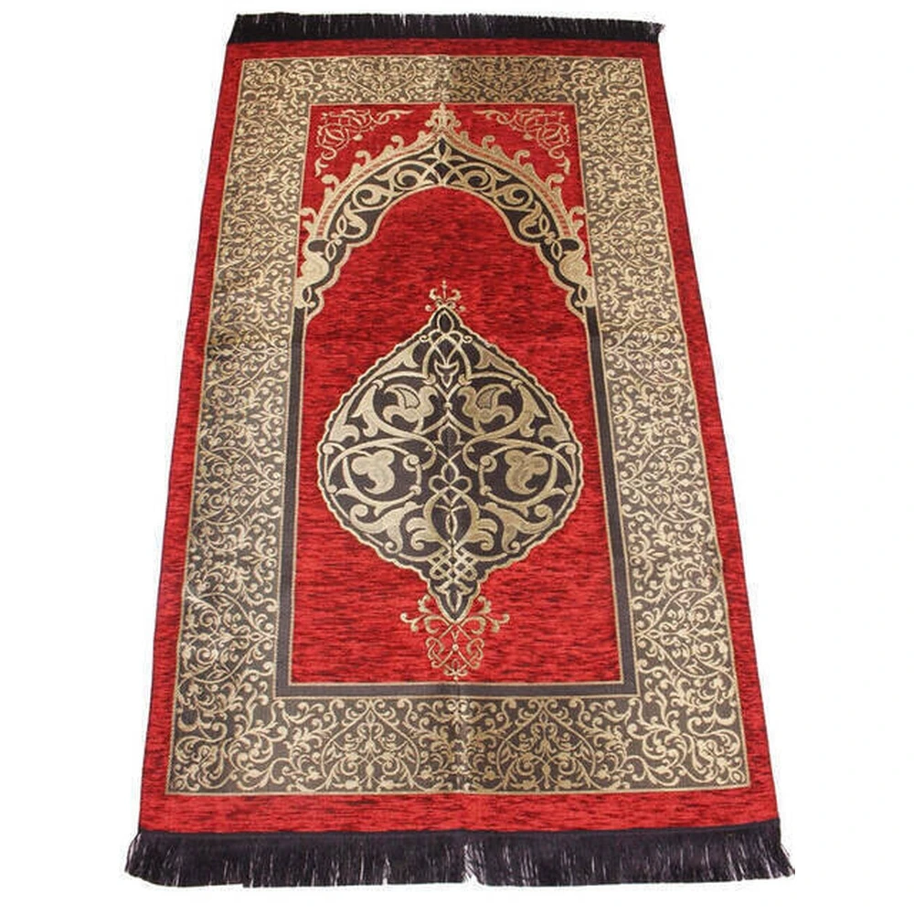 Iqrah luxury Ottoman chenile prayer shade-0170-tile color, 120 cm x 68 cm, 150 cm x 68 cm