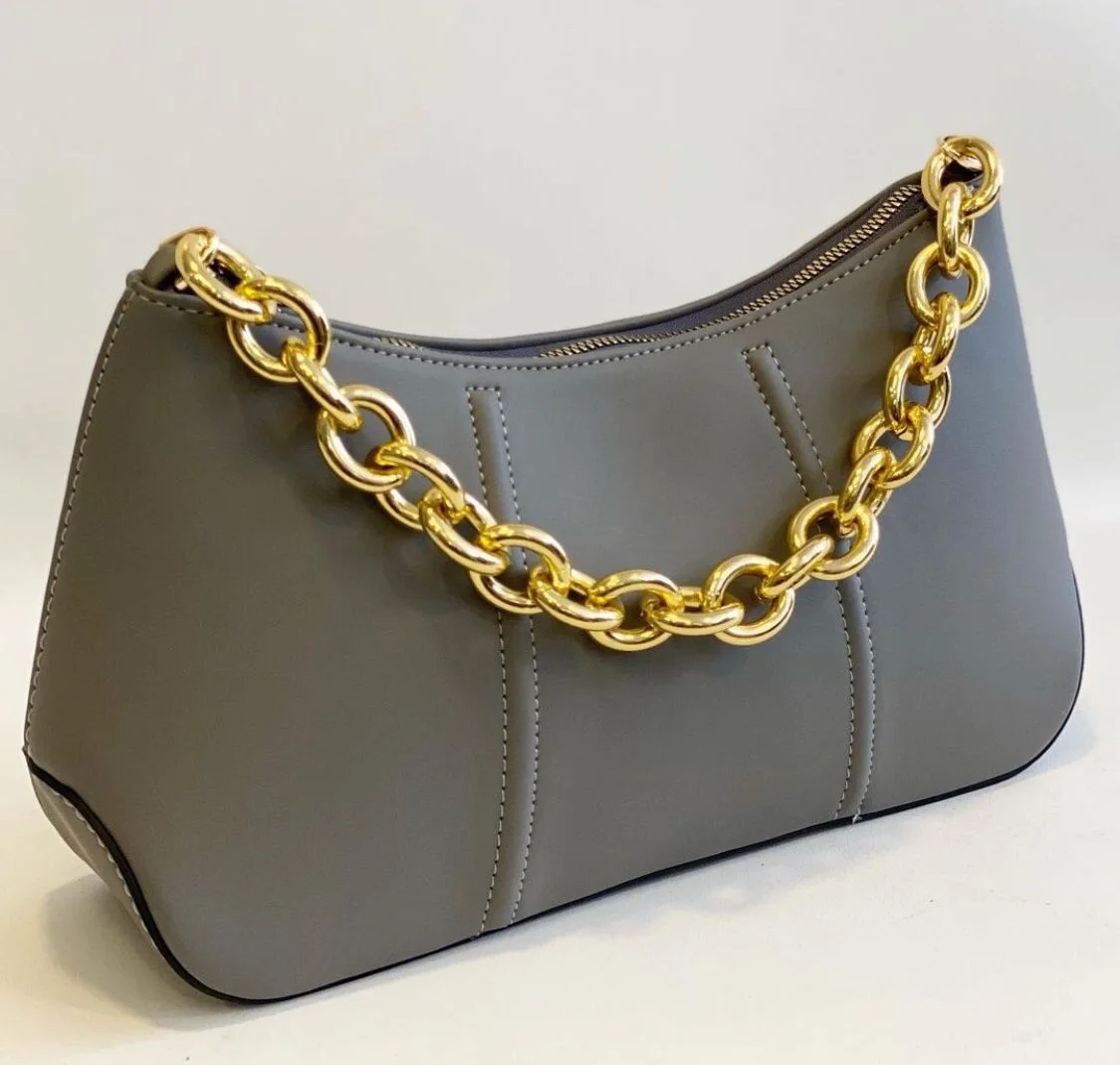 New Season Women Luxury Handbag Ladies Shoulder Strap Chain Bag Satchel Custom Design Made in Turkey High Quality Black Beige