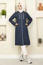 Women's Clothing Hooded Hijab Denim Cap Ramadan Summer For Eid Djellaba Abaya In Dubai Islamic Shiny Soft Puff Sleeve Muslim Dress