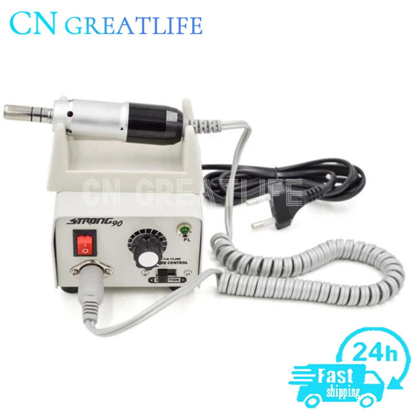 Dental Laboratory Equipment Strong Micromotor 90 Machine Polisher Polishing Micromotor Dental with Dental Straight Handpiece