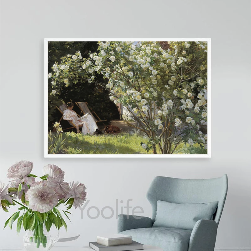 Woman Reading Antique Oil Painting On Canvas Posters Vintage Gallery Wall Art Pictures Female Prints for Living Room Home Decor