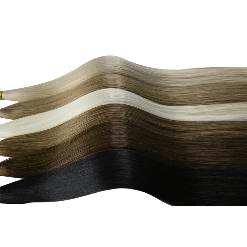 QHP Straight Bulk Extensões de Cabelo Humano, Brasileiro, Máquina Feita, Remy Bulk Hair, Loiro Natural, Cabelo Grosso 30%, 12-28in, 50g 100g