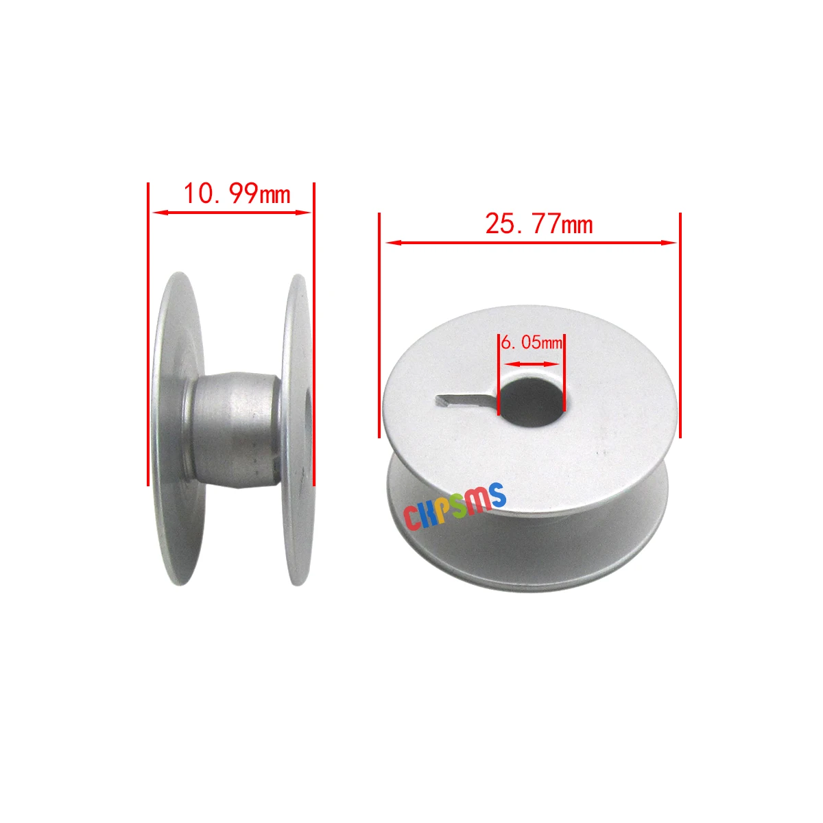 25PCS 26MM Diameter Large ALUMINUM BOBBINS & BOX FIT FOR DURKOPP ADLER 221,222,291