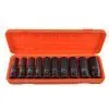 10-delige set 1/2 lange slagdoppen 10-24 mm