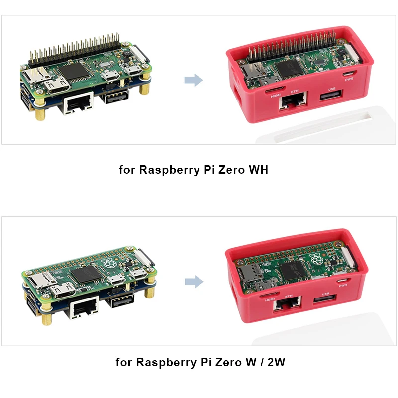 Raspberry Pi Zero 2 W Ethernet / USB HUB HAT (B) dla Raspberry Pi Series 1 x RJ45 3 x USB 2.0 interfejs dla Raspberry Pi Zero