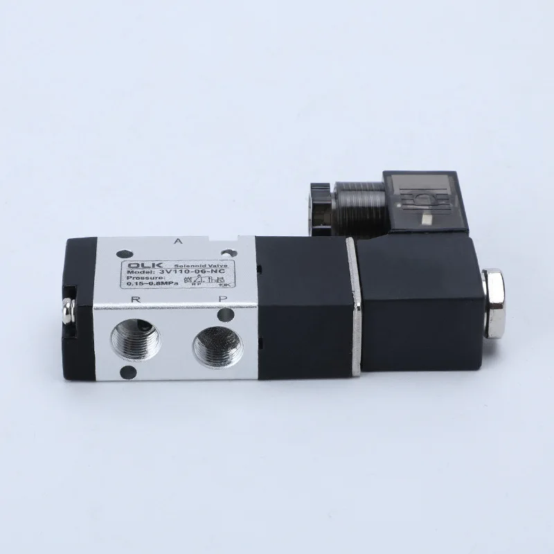 3V110-06-NC 3V110-06-NO Pneumatic Electric Solenoid Valve 3 Way 2 Position Control Air Gas Magnetic Valve DC12V 24V AC220V 110V