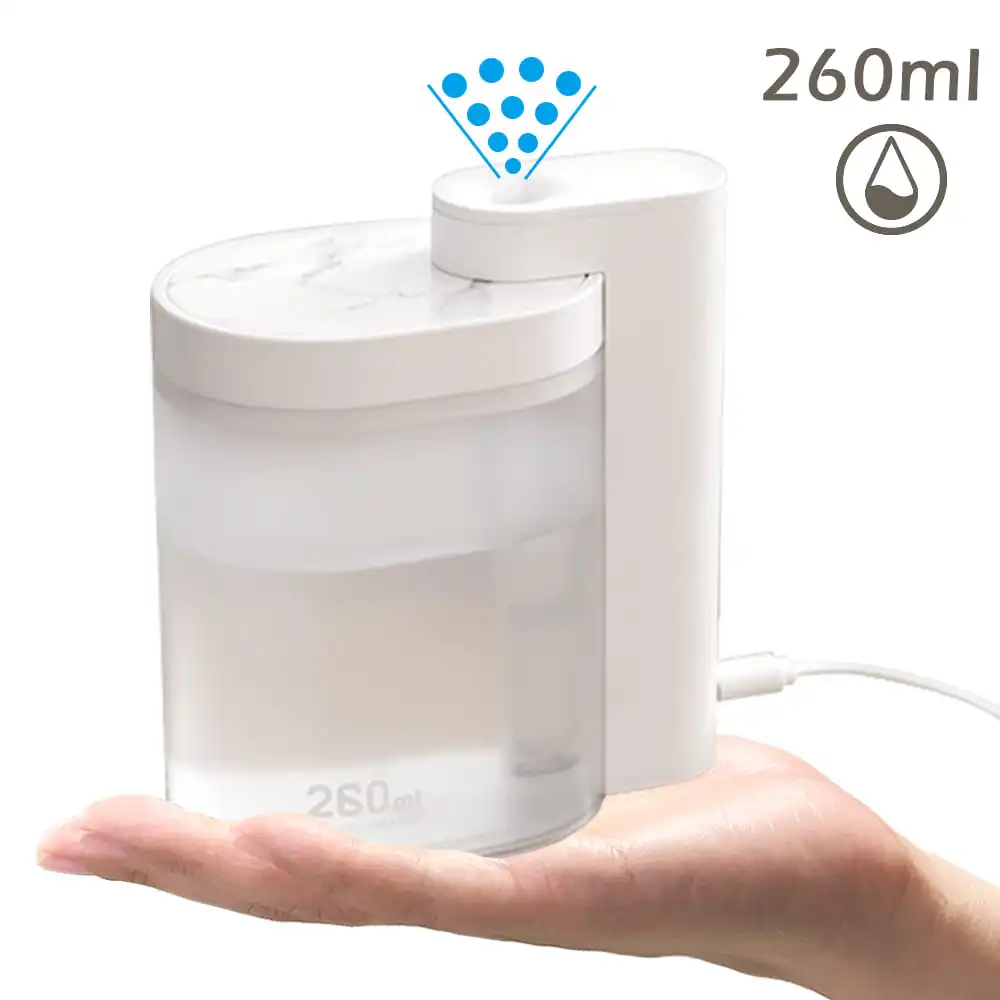 BCASE Mini ultrasonic humidifier, 260Ml, adjustable and automatic off, Ideal for baby, school, Yoga, SPA and office