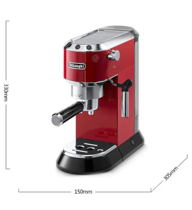 Delonghi HOUSEHOLD Coffee Machine HOME Semi Automatic cafe maker Espresso Home cafe high press Pump EC680.R Red 15bar 1.1L 230V