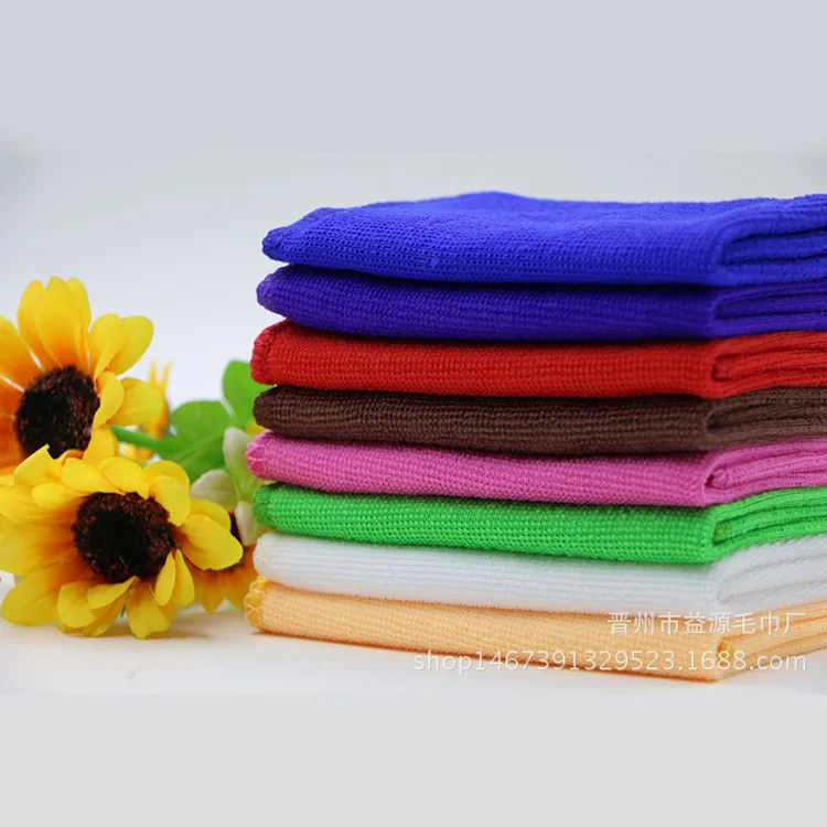 1Pcs 25*25 cm Clean Cloth Small Kerchief  Soft Square Hand Towel Microfiber Car Cleaning Bathroom Towels Water Absorbent