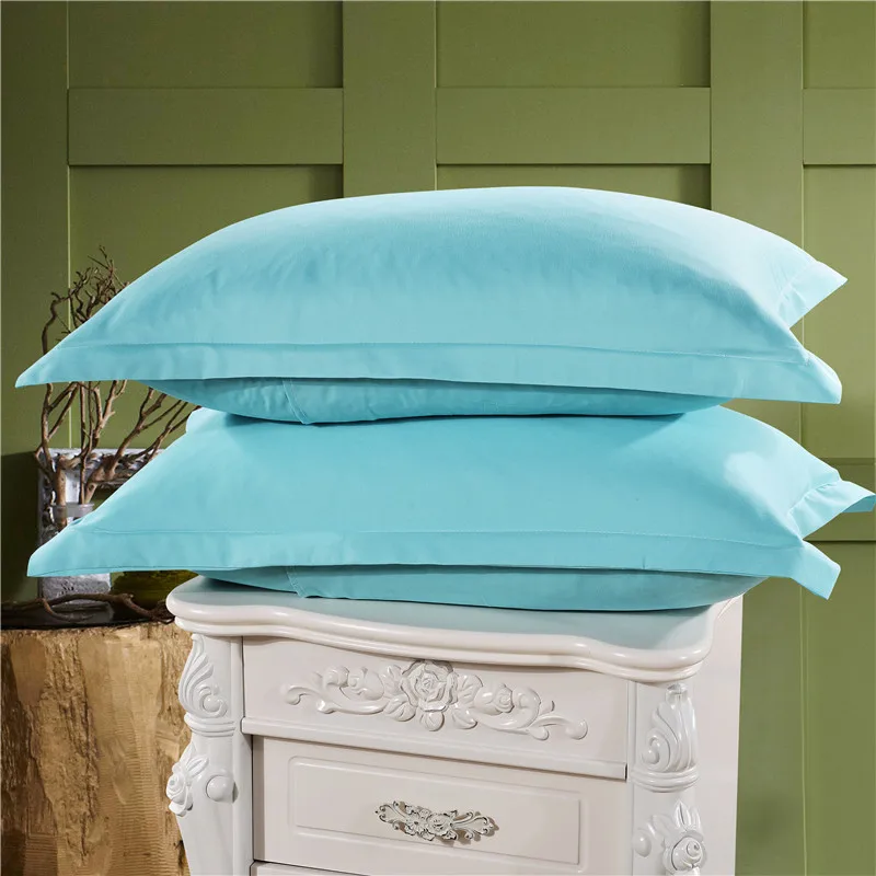 1 Piece Pillow Cases Solid Color 100% Polyester Pillowcases Brief Style Pillow Case Cover 1 Piece 48cm*74cm