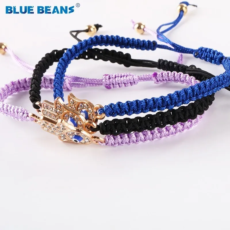 Bohemia Bracelets Women Red String With Braided Rope Beaded Evil Eye Charm Blue Bracelets Crystal Adjustable Multicolor Lucky