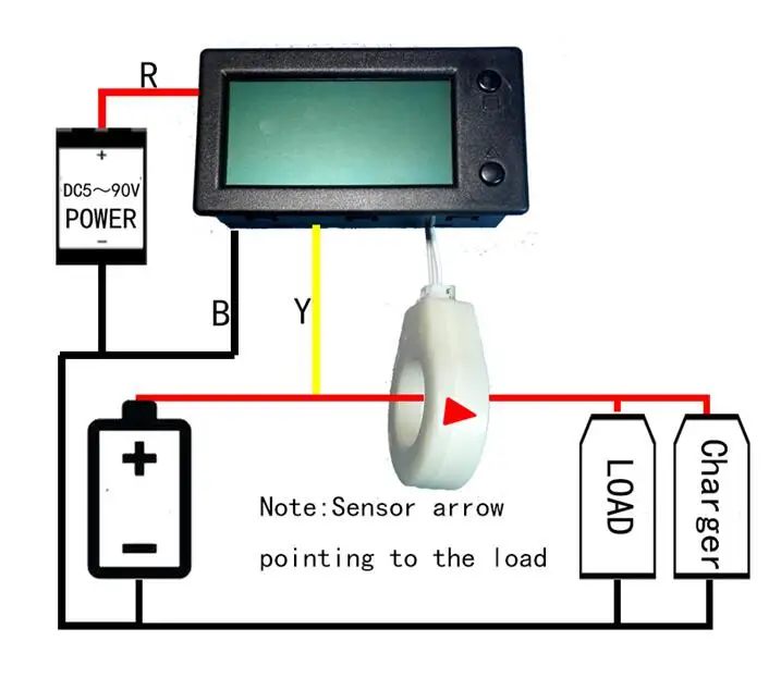 DC 50A 100A 200A 400A LCD Hall Coulomb meter Battery Monitor Digital VOLT AMP Voltage Current Power Capacity KWH STN Display