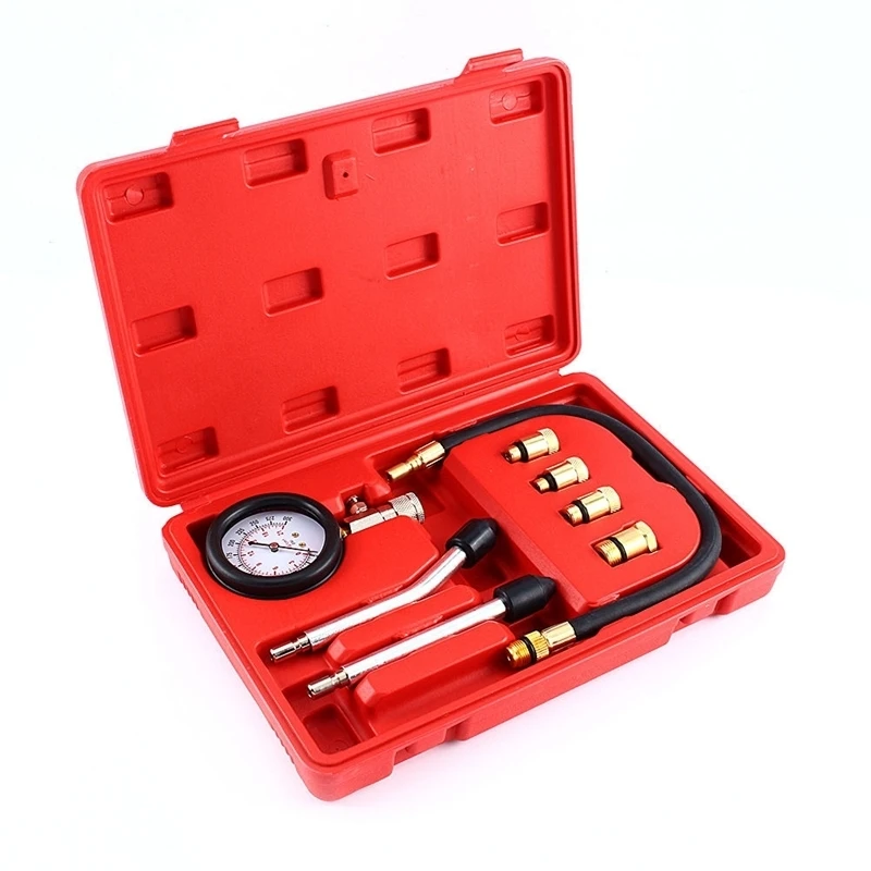 

Rapid Type Pressure Gauge Tester Kit Motor Auto Petrol Gas Engine Cylinder Compression Gauge Tester Tool Car Diagnostic Tool