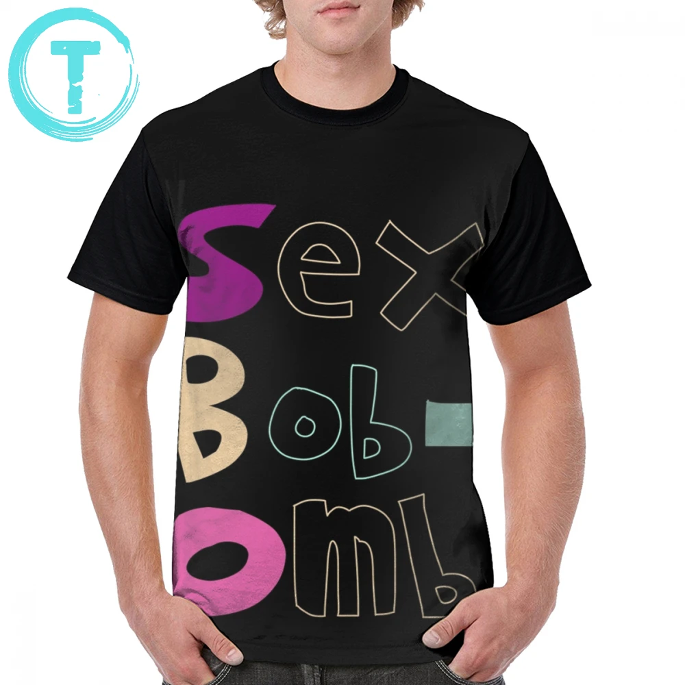 Scott Pilgrim T Shirt Scott Pilgrim Sex Bob-omb T-Shirt Short Sleeves Man Graphic Tee Shirt 100 Polyester Fun Beach Tshirt