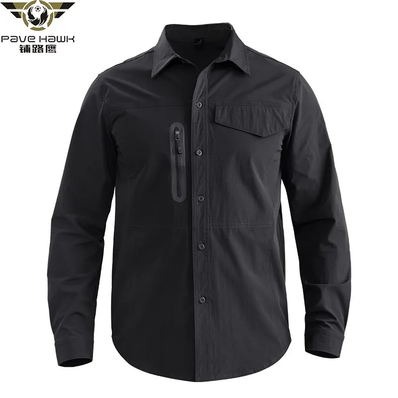 Military Tactical Quick Dry Stretch Shirt Men Thin Army Fan Shirt Outdoor Training Climbing Hiking Long Sleeve Fast Dry Shirts