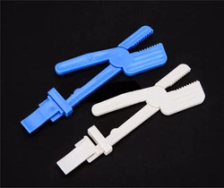 10pcs Dental X-Ray Film Holder Plastic X Ray Film Clip Snap Clip White/Blue Plastic Dental Lab Instrument Tool Radiograph Holder