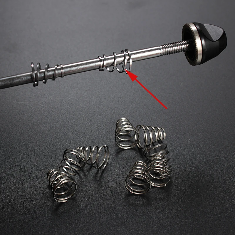 4PCS Bike Bicycle 304 Stainless Steel Spring Cycling Hub Quick-Release Lever Spring Quick Release Shaft Spring Bicycle Parts